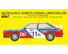 Decal - Audi Quattro Rally  „R6“ - Monte Carlo / San Remo 1982